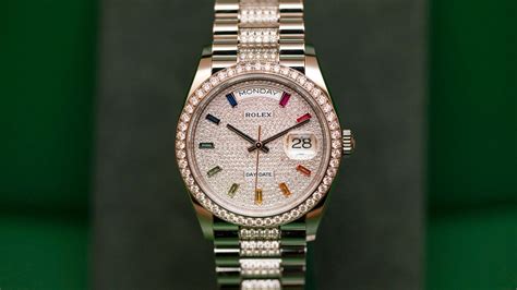 rolex rainbow daydate|rolex day date 36 rainbow.